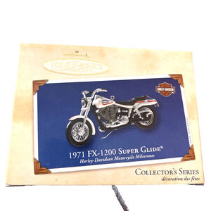 Harley Davidson Motorcycle ornament #4 1971 FX1200 Super Glide w/memory card